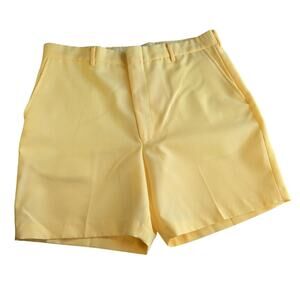 Vintage 80s Blair TropiCool Yellow Shorts Mens 34 Made in USA Retro Casual Golf